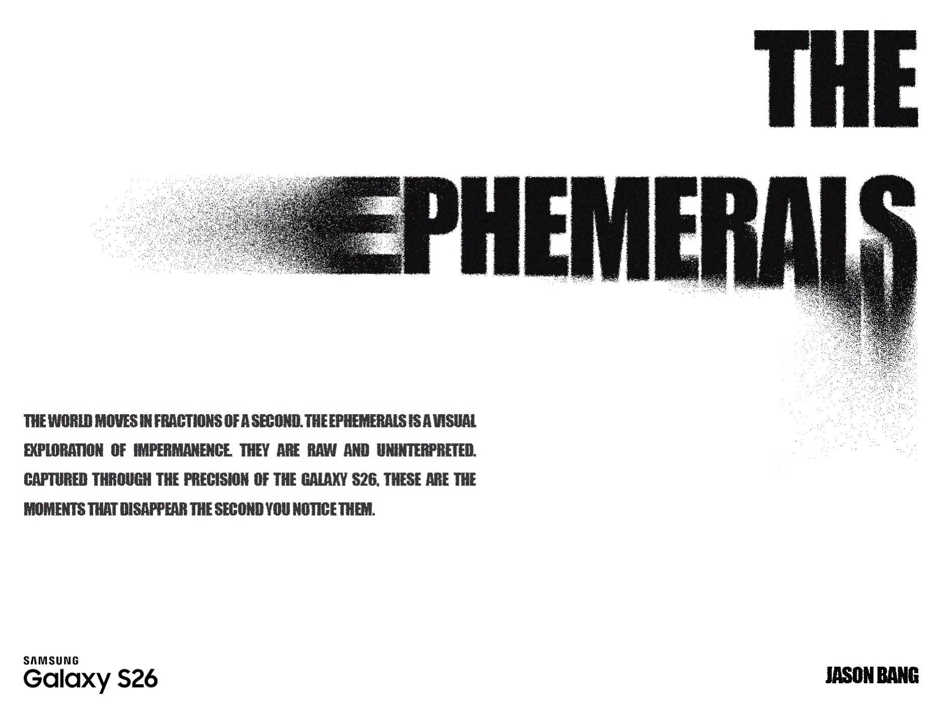 Opening page of The Ephemerals photo editorial